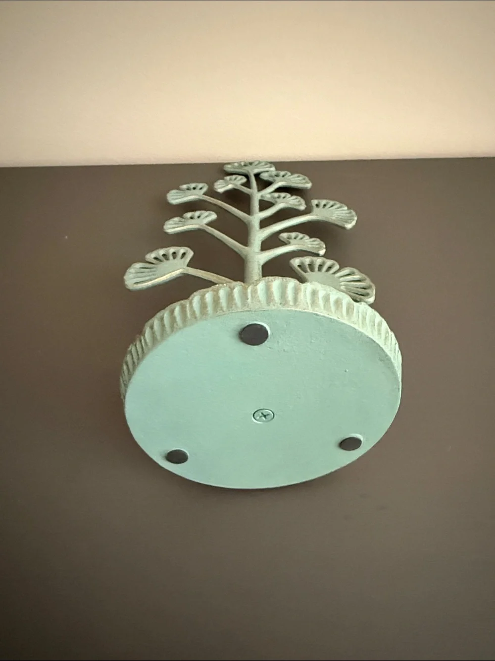 Pier 1 Gingko Leaf Metal Jewelry Tree - Teal Green